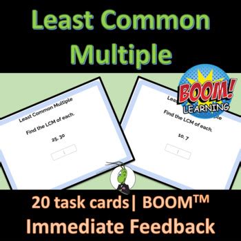 Least Common Multiple Lcm Task Cards And Worksheets Least Common Multiple Practice Worksheet - Least Common Multiple Practice Worksheet