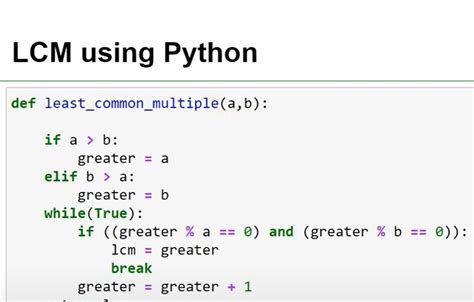 Least Common Multiple Python