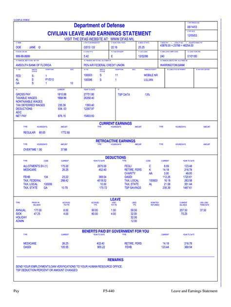 Leave And Earnings Statement
