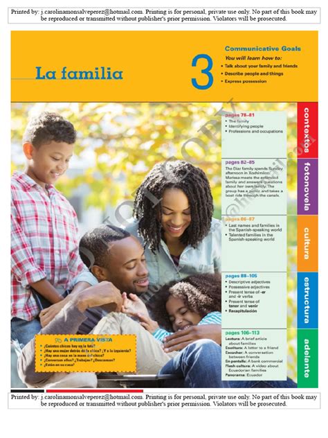 leccion 3 vista higher learning answer key