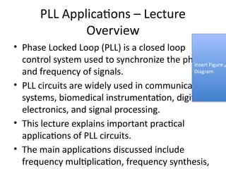 Lecture 37 Pll Phase Locked Loop