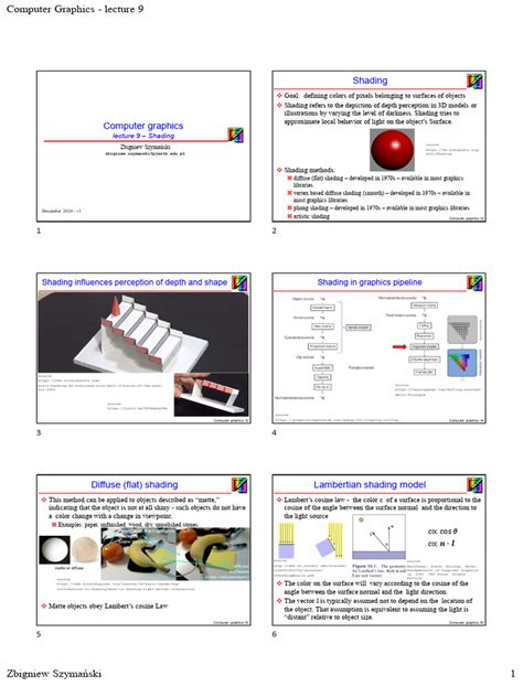 Lecture 9 Deferred Shading Computer Graphics