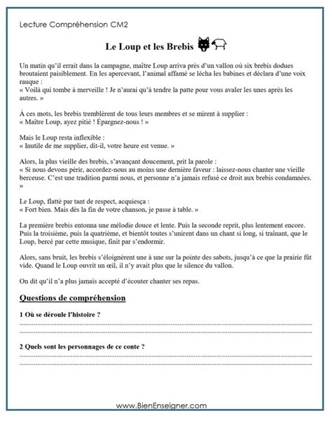 lecture cm2 cycle 3 exercices d entrainement avec