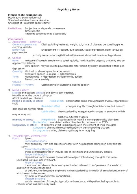 lecture notes in psychiatry