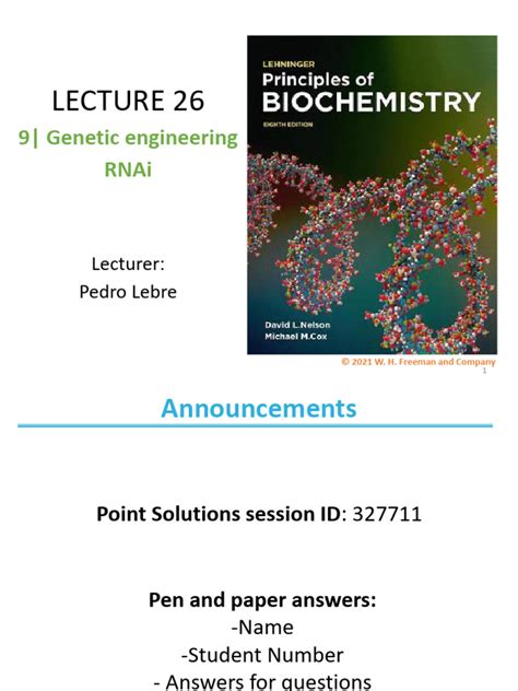 Lecture Notes On Genetic Engineering Pdf
