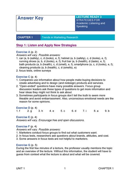 Lecture Ready 3 Answer Key And Transcript