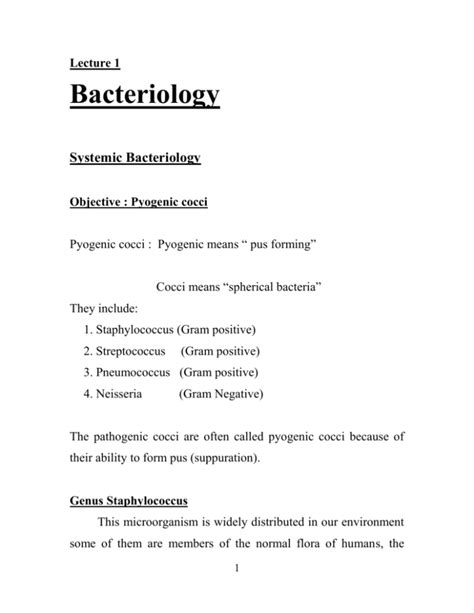 Read Online Lecture 1 Bacteriology University Of Baghdad 