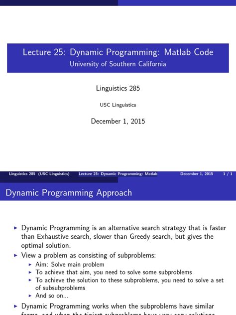 Download Lecture 25 Dynamic Programming Matlab Code Usc 