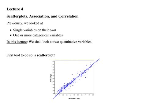 Full Download Lecture 4 Scatterplots Association And Correlation 