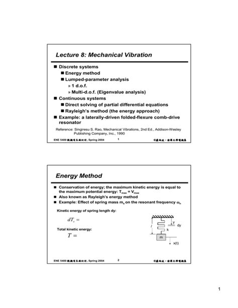 Download Lecture 8 Mechanical Vibration Nthuee 