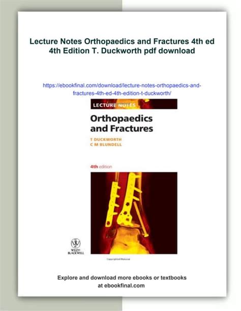 Full Download Lecture Notes Orthopaedics And Fractures 