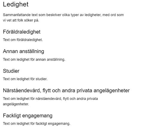 ledighet vid studier