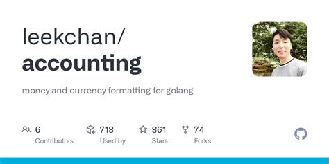 leekchan/accounting: money and currency formatting for golang - Github