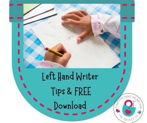 Left Hand Writing Tips Plus Freebie The Pocket Left Handed Writing Tips - Left Handed Writing Tips