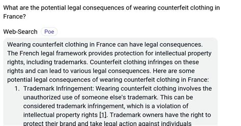 Legal Consequences of Counterfeit