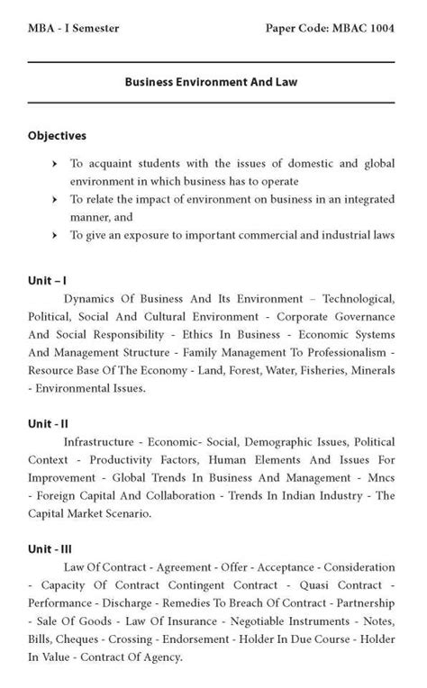 legal environment of business mba notes