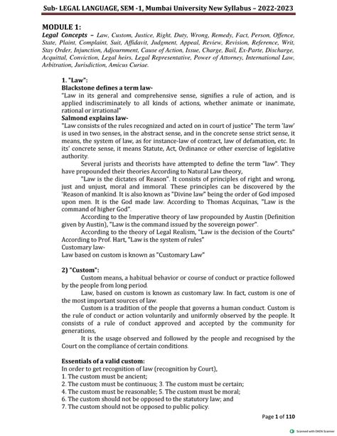 Legal Language Notes