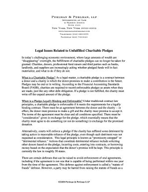 Download Legal Issues Related To Unfulfilled Charitable Pledges V4 