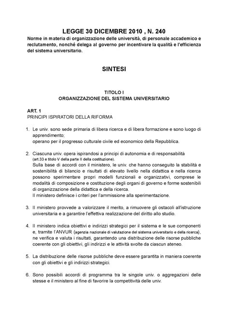 Legge 240 2010
