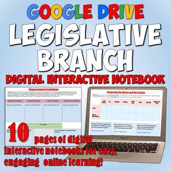 Legislative Branch Digital Interactive Notebook Google Drive Congressional Committees Worksheet Answers - Congressional Committees Worksheet Answers