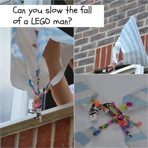 Lego Parachute Experiment Science Sparks Parachutes Science Experiment - Parachutes Science Experiment
