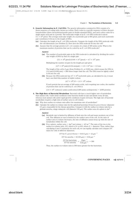 lehninger solutions manual