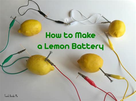 Lemon Battery Experiment Teach Beside Me Battery Science Experiment - Battery Science Experiment