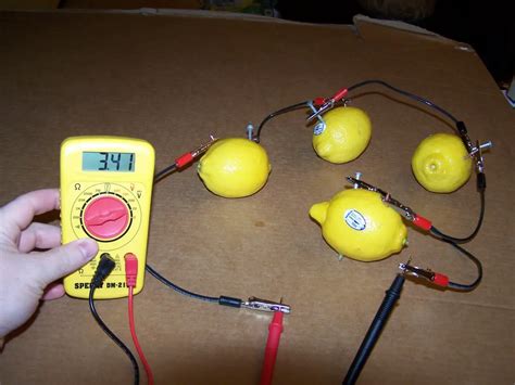 Lemon Battery Science Experiment Building Circuits Fruit Battery Battery Science Experiment - Battery Science Experiment