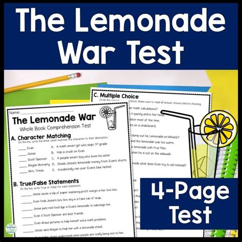 lemonade war test questions
