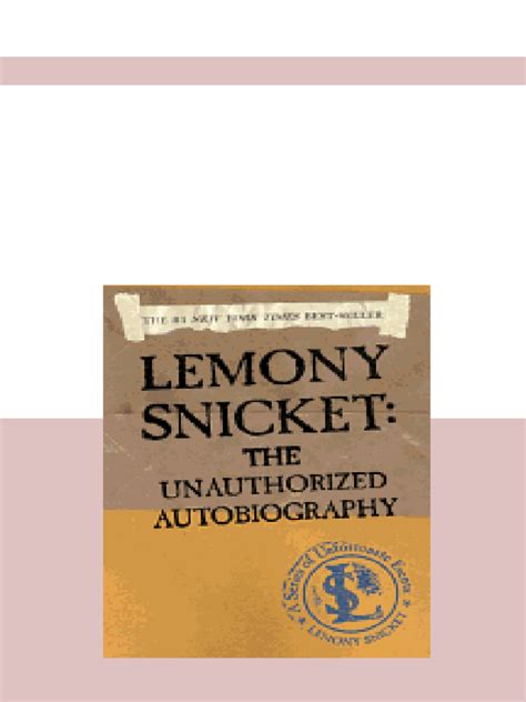 lemony snicket the unauthorized autobiography epub reader