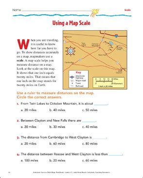 Length And Distance Scholastic Scale And Distance Worksheet - Scale And Distance Worksheet