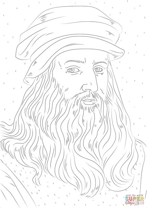 Leonardo Da Vinci Coloring Pages   Art Coloring Pages Leonardo Da Vinci Enchantedlearning Com - Leonardo Da Vinci Coloring Pages