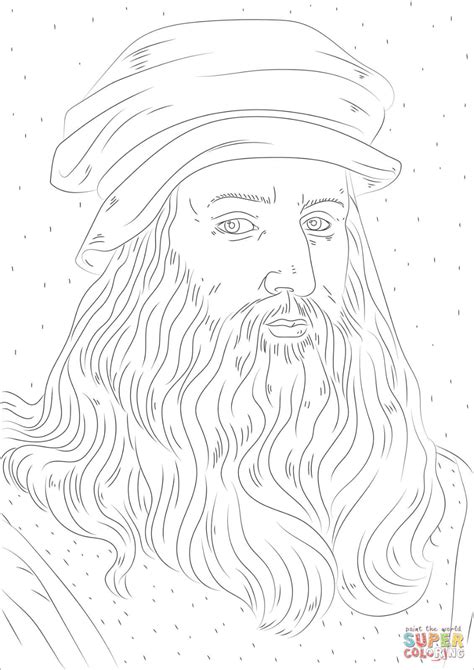 Leonardo Da Vinciu0027s Drawing Coloring Page Leonardo Da Vinci Coloring Page - Leonardo Da Vinci Coloring Page