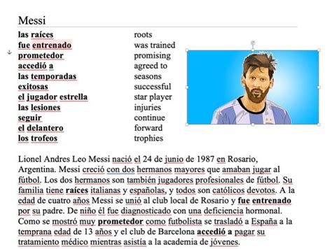 leonardo messi biography spanish