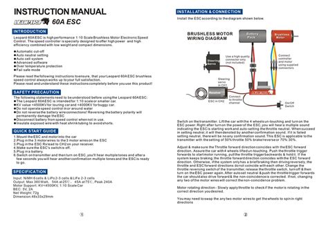 Full Download Leopard 60A Esc Manual Pdf 