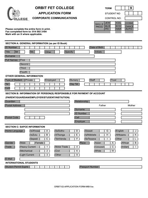 Lephalale Fet College Application Forms 2017