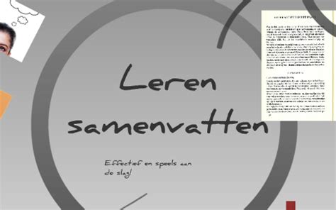 leren samenvatten