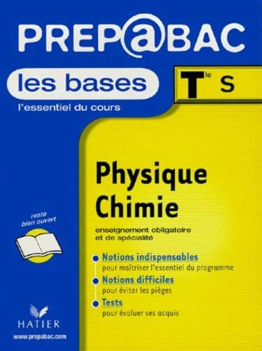 les bases terminale s physique chimie