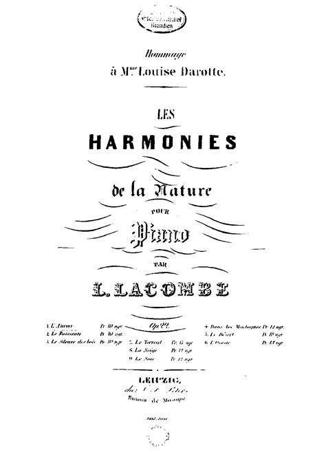 les harmonies de la nature a l a c preuve de la b