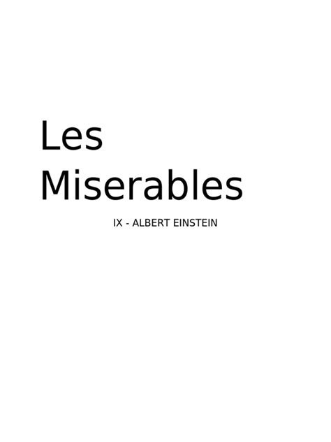 Les Miserables Script