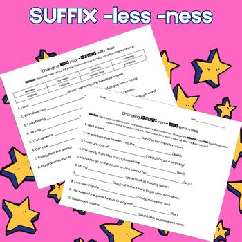 less and ness suffix