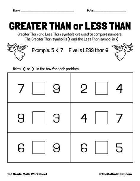 Less Than Math   More Than Less Than Worksheet School Time Snippets - Less Than Math