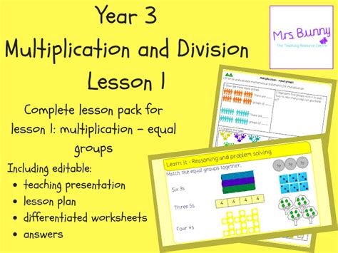Lesson 1 Multiplication And Division Part 1 3rd Relate Multiplication And Division - Relate Multiplication And Division