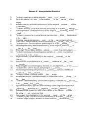 Lesson 2 Interpretation Exercise