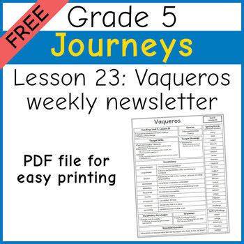 lesson 23 weekly test vaqueros