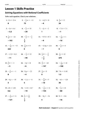 Lesson 3 Solve Equations With Rational Coefficients Solving Equations With Rational Coefficients Worksheet - Solving Equations With Rational Coefficients Worksheet