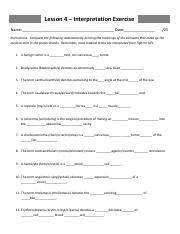 Lesson 4 Interpretation Exercise