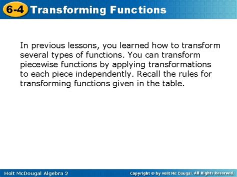 Lesson 6 4 Transforming Functions Practice B Answers