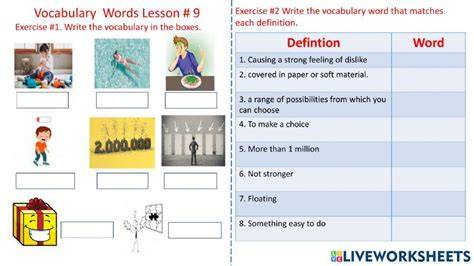 lesson 9 vocabulary