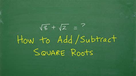 Lesson Adding And Subtracting Square Roots Nagwa Add And Subtract Square Roots - Add And Subtract Square Roots